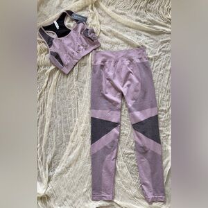 NWT Kimberly C - Purple and Black Activewear Set